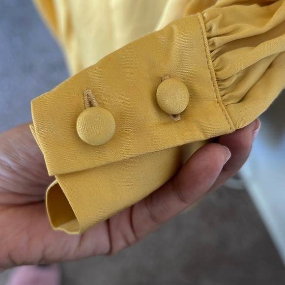 NWT & Other Stories Wrap Yellow Midi Dress - Picture 9 of 9